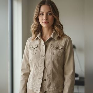 Cato Women's Tan Jean Jacket